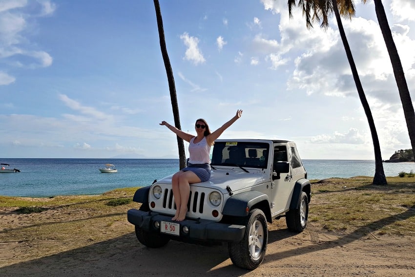 Hiring a Jeep And Driving Around Antigua.