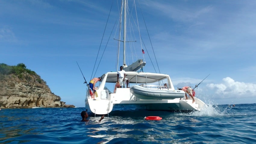 Sailing Around Antigua in the Caribbean.